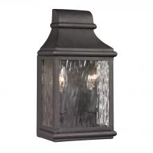 ELK Home Plus 47070/2 - Forged Jefferson 2-Light Outdoor Wall Lamp in Charcoal