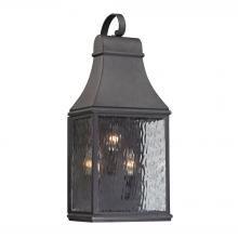 ELK Home Plus 47072/3 - Forged Jefferson 3-Light Outdoor Wall Lamp in Charcoal