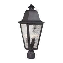 ELK Home Plus 47105/3 - Forged Brookridge 3-Light Outdoor Post Mount in Charcoal