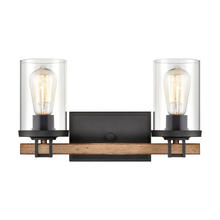 ELK Home Plus 47591/2 - Holdfast 2-Light vanity light in  Charcoal / Beechwood