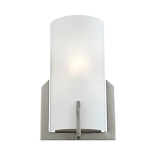 ELK Home Plus 5111WS/20 - 1-Light Wall Sconce in Brushed Nickel with White Glass