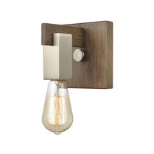 ELK Home Plus 55056/1 - Axis 1-Light Vanity Light in Light Wood and Satin Nickel