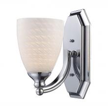 ELK Home Plus 570-1C-WS - Mix and Match Vanity 1-Light Wall Lamp in Chrome with White Swirl Glass