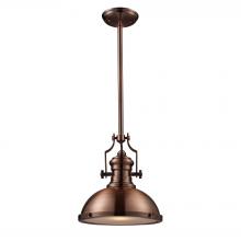 ELK Home Plus 66144-1 - Chadwick 1-Light Pendant in Antique Copper with Matching Shade