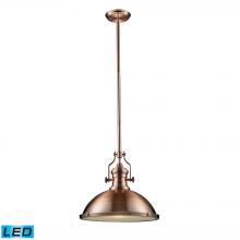 ELK Home Plus 66148-1-LED - Chadwick 1-Light Pendant in Antique Copper with Matching Shade - Includes LED Bulb