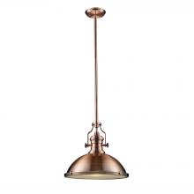 ELK Home Plus 66148-1 - Chadwick 1-Light Pendant in Antique Copper with Matching Shade