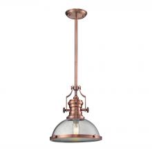 ELK Home Plus 67743-1 - Chadwick 1-Light Pendant in Copper with Seedy Glass
