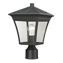 ELK Home Plus 8411EP/65 - Ridgewood 1-Light Post Mount Lantern in Matte Textured Black - Medium