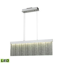 ELK Home Plus 85112/LED - Meadowland 1-Light Island Light in Satin Aluminum and Chrome with Textured Glass - Integrated LED