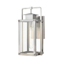 ELK Home Plus 89171/1 - Crested Butte 1-Light Outdoor Sconce in Antique Brushed Aluminum with Clear Glass Enclosure