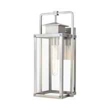 ELK Home Plus 89172/1 - Crested Butte 1-Light Outdoor Sconce in Antique Brushed Aluminum with Clear Glass Enclosure