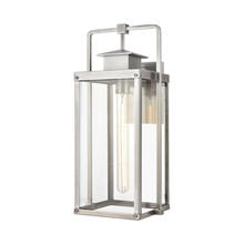 ELK Home Plus 89173/1 - Crested Butte 1-Light Outdoor Sconce in Antique Brushed Aluminum with Clear Glass Enclosure