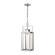 ELK Home Plus 89174/1 - Crested Butte 1-Light Outdoor Pendant in Antique Brushed Aluminum with Clear Glass Enclosure