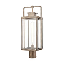 ELK Home Plus 89185/1 - Crested Butte 1-Light Outdoor Post Mount in Vintage Brass with Clear Glass Enclosure
