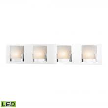 ELK Home Plus BVL1204-0-15 - Ophelia 4-Light Vanity Sconce in Chrome with Perforated Clear Glass - Integrated LED