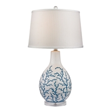 ELK Home Plus D2478 - Sixpenny Blue Coral Table Lamp in White
