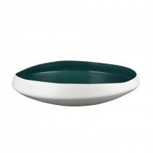 ELK Home Plus H0017-9744 - Greer Bowl - Low White and Turquoise Glazed