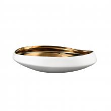 ELK Home Plus H0017-9746 - Greer Bowl - Low White and Gold Glazed