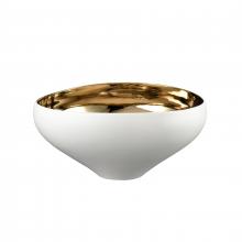 ELK Home Plus H0017-9755 - Greer Bowl - Tall White and Gold Glazed (2 pack)