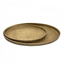 ELK Home Plus H0807-10655/S2 - Oval Pebble Tray - Set of 2 Brass