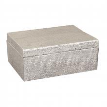 ELK Home Plus H0807-10665 - Square Linen Texture Box - Large Nickel