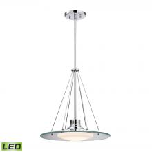 ELK Home Plus LC414-PW-80 - Tribune 1-Light Pendant in Chrome with Opal Glass - Integrated LED