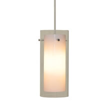 ELK Home Plus PC670-90-15 - Tubolaire 12V Pendant. White Opal Inner w/Clear Outer glass / Chrome finish.