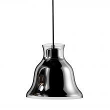 ELK Home Plus PS8160-15-31 - Bolero 1-Light Mini Pendant in Chrome with Bell-shaped Glass and Interior Metal Shade