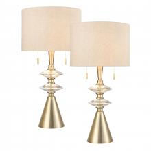 ELK Home Plus S0019-8042/S2 - Annetta Table Lamp - Set of 2 Brass