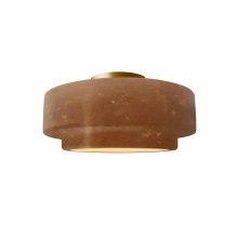 Justice Design Group CER-6360-PATR-BRSS-LED1-700 - Small Tier Semi-Flush