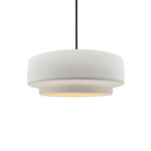 Justice Design Group CER-6540-BIS-MBLK-RIGID - Small Tier 1-Light Pendant