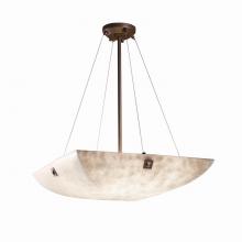Justice Design Group CLD-9662-25-DBRZ-F4 - 24" Pendant Bowl w/ Large Square w/ Point Finials
