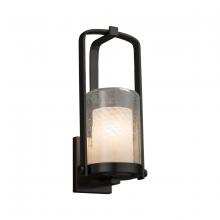 Justice Design Group FSN-7581W-10-WEVE-MBLK - Atlantic Small Outdoor Wall Sconce