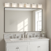 Justice Design Group FSN-8446-55-WEVE-NCKL - Era 6-Light Bath Bar