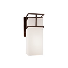 Justice Design Group FSN-8646W-OPAL-DBRZ - Structure 1-Light Large Wall Sconce - Outdoor