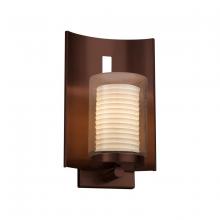 Justice Design Group POR-7591W-10-SAWT-DBRZ - Embark 1-Light Outdoor Wall Sconce