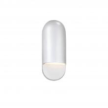 Justice Design Group CER-5620W-WHT-LED1-1000 - Small ADA Capsule Outdoor LED Wall Sconce