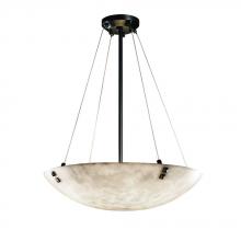 Justice Design Group CLD-9662-35-MBLK-F5 - 24" Pendant Bowl w/ Concentric Squares Finials
