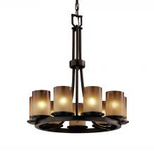 Justice Design Group FSN-8766-10-CRML-DBRZ - Dakota 9-Light Ring Chandelier