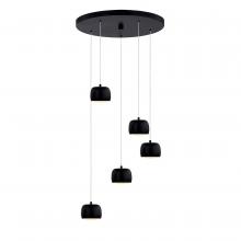 Justice Design Group NSH-8118-MBLK - Frascati LED 5-Light Multi-Pendant