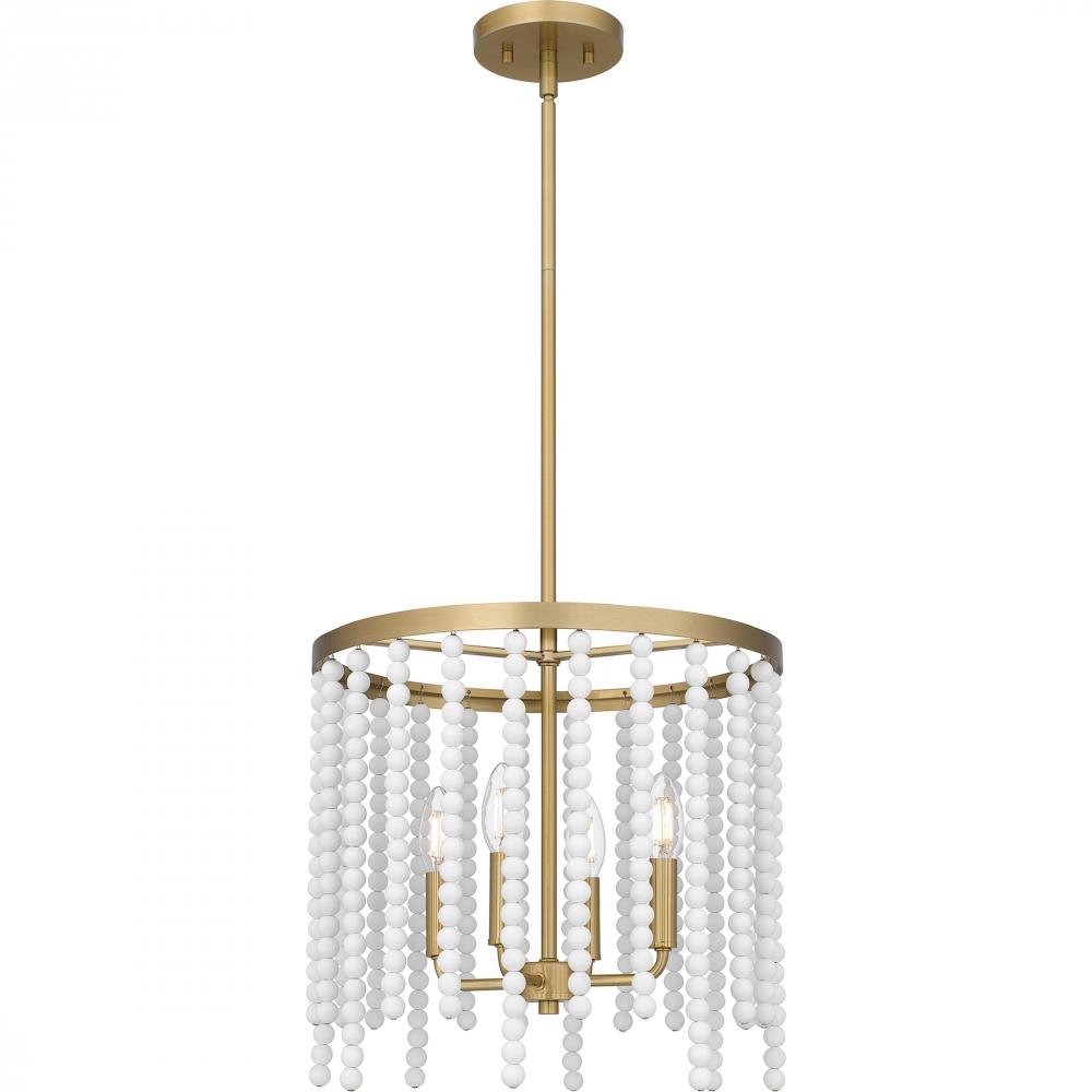 Apelle 4-Light Aged Brass Pendant Light