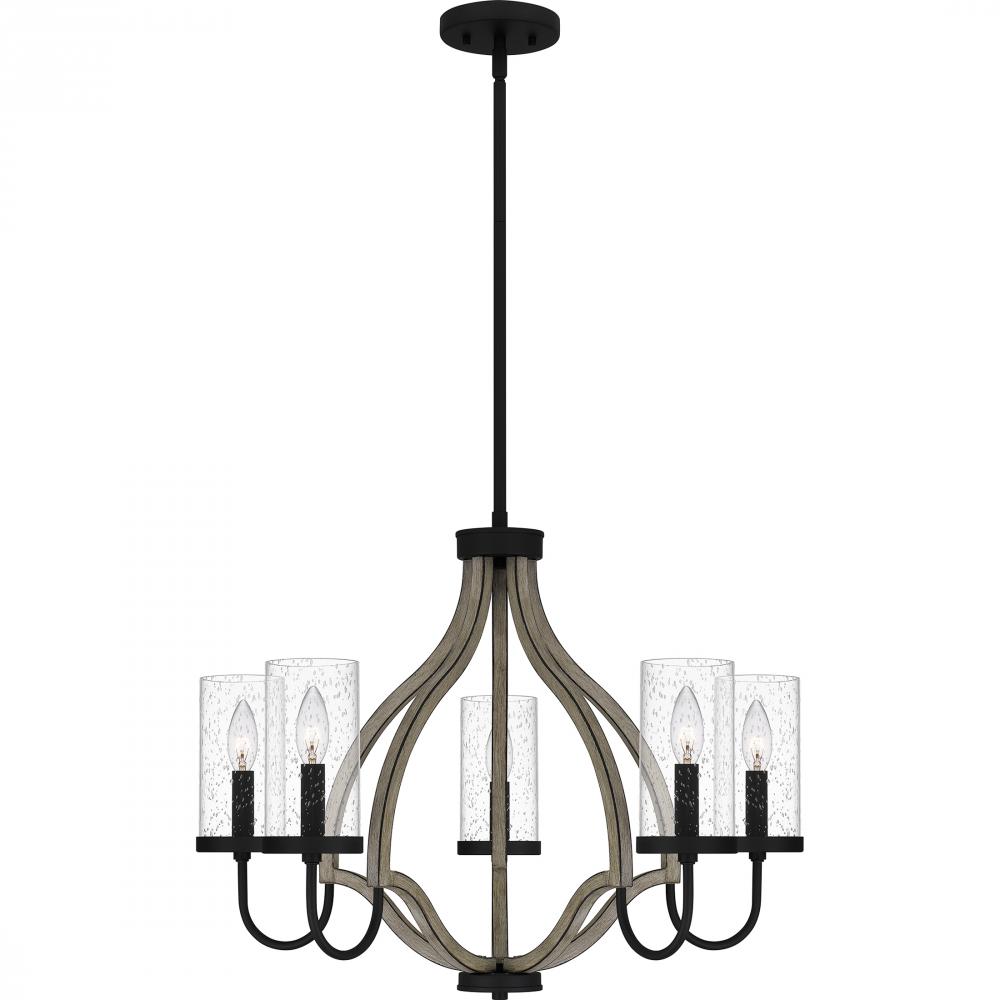 Cornelia 5-Light Matte Black Chandelier