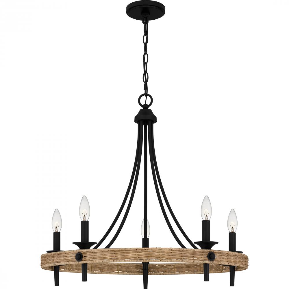 Catania 5-Light Matte Black Chandelier