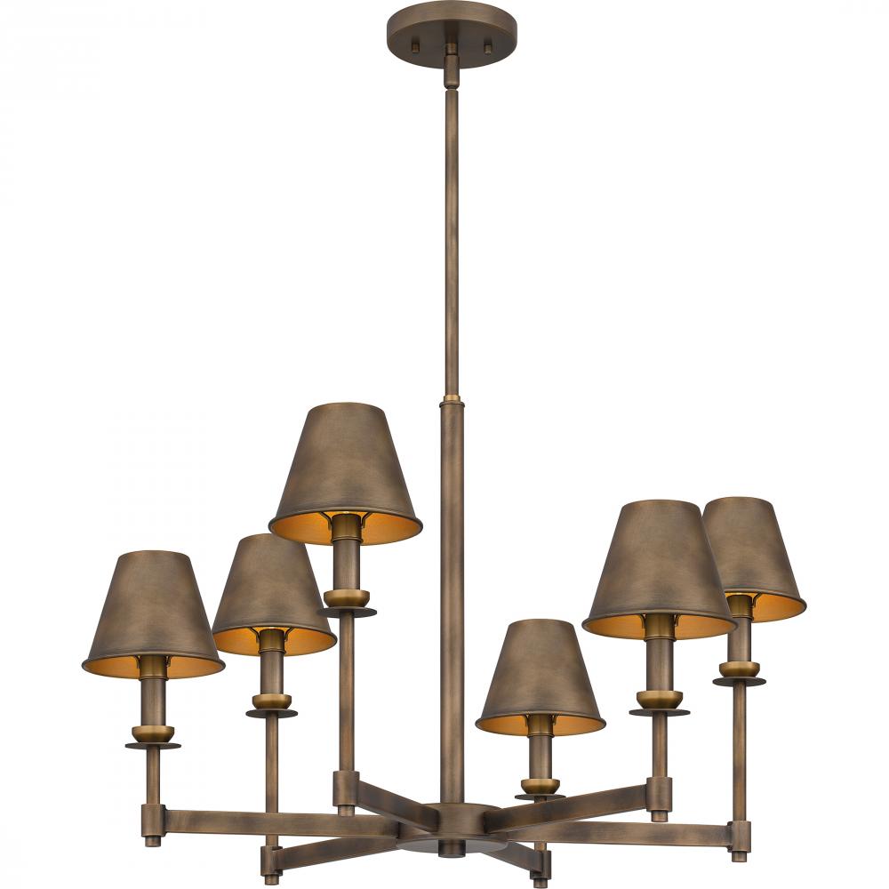 Cross 6-Light Statuary Bronze Chandelier