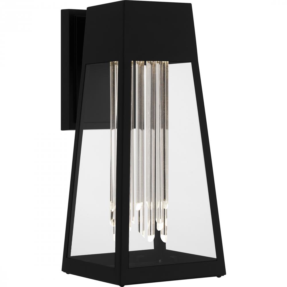 Guinn Integrated LED Matte Black Outdoor Wall Lantern
