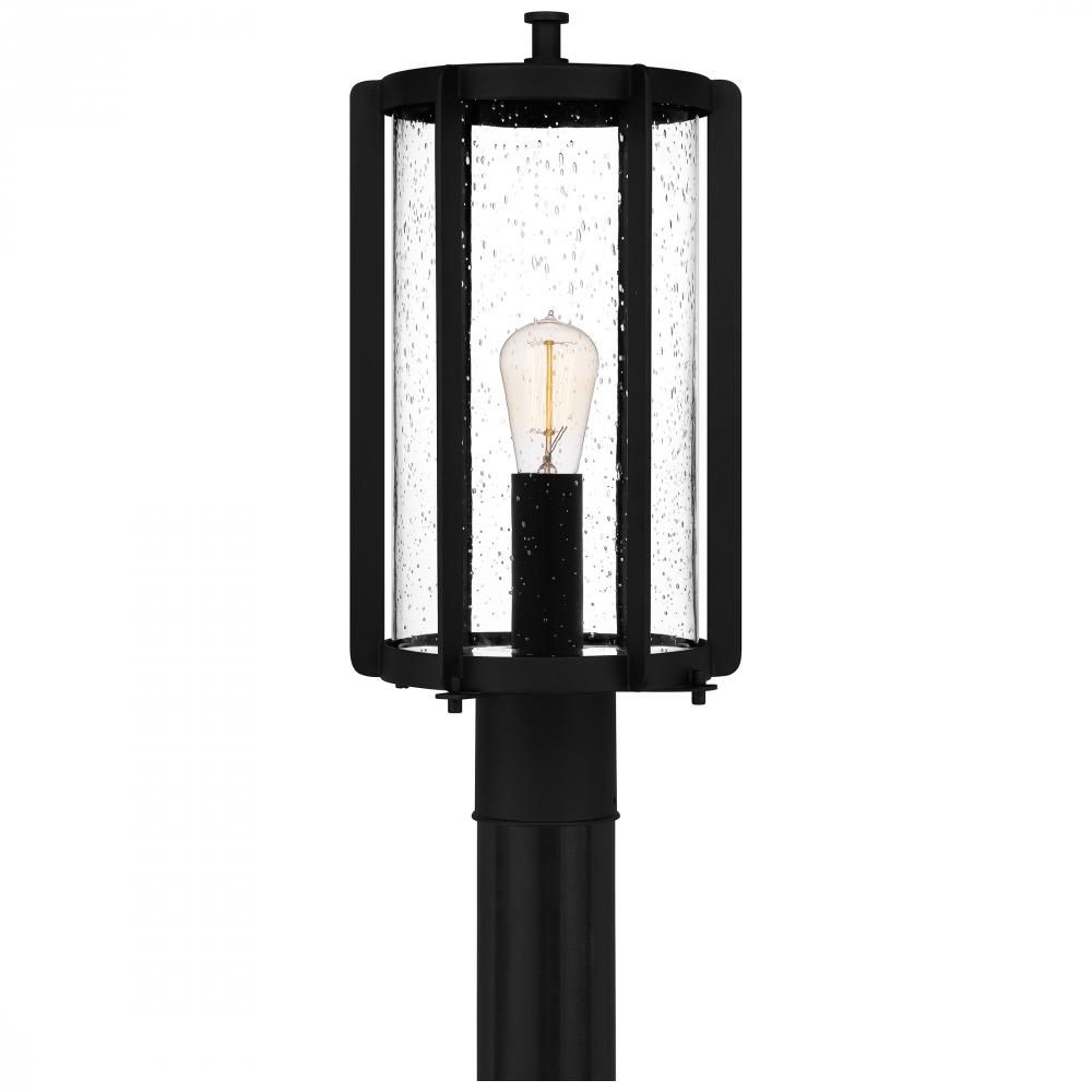 Hazel 1-Light Earth Black Outdoor Post Lantern