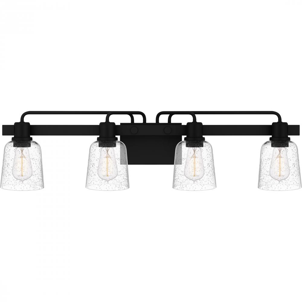 Lydia 4-Light Matte Black Vanity Light