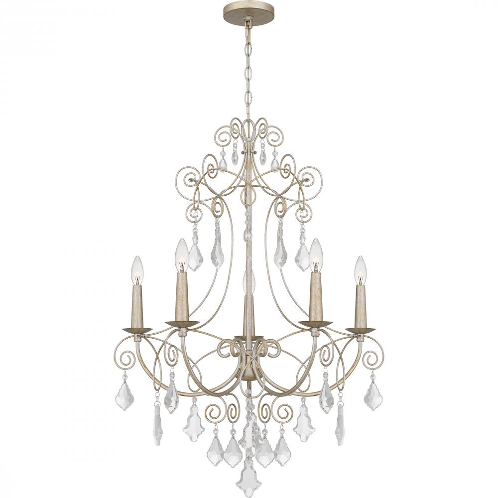 Merida 5-Light Vintage Gold Chandelier