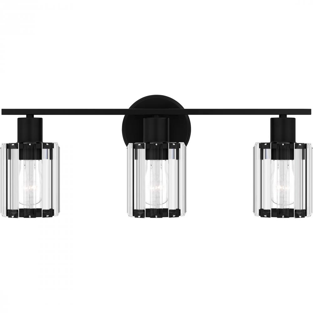 Isla 3-Light Matte Black Vanity Light