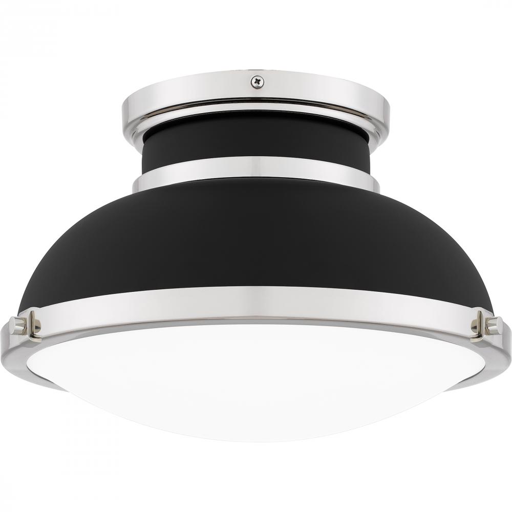 Tobias 2-Light Matte Black Flush Mount Light